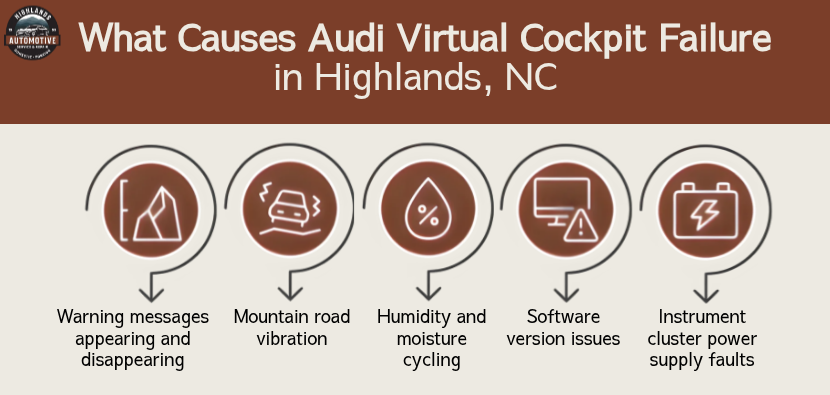 What Causes Audi Virtual Cockpit Failure in Highlands, NC